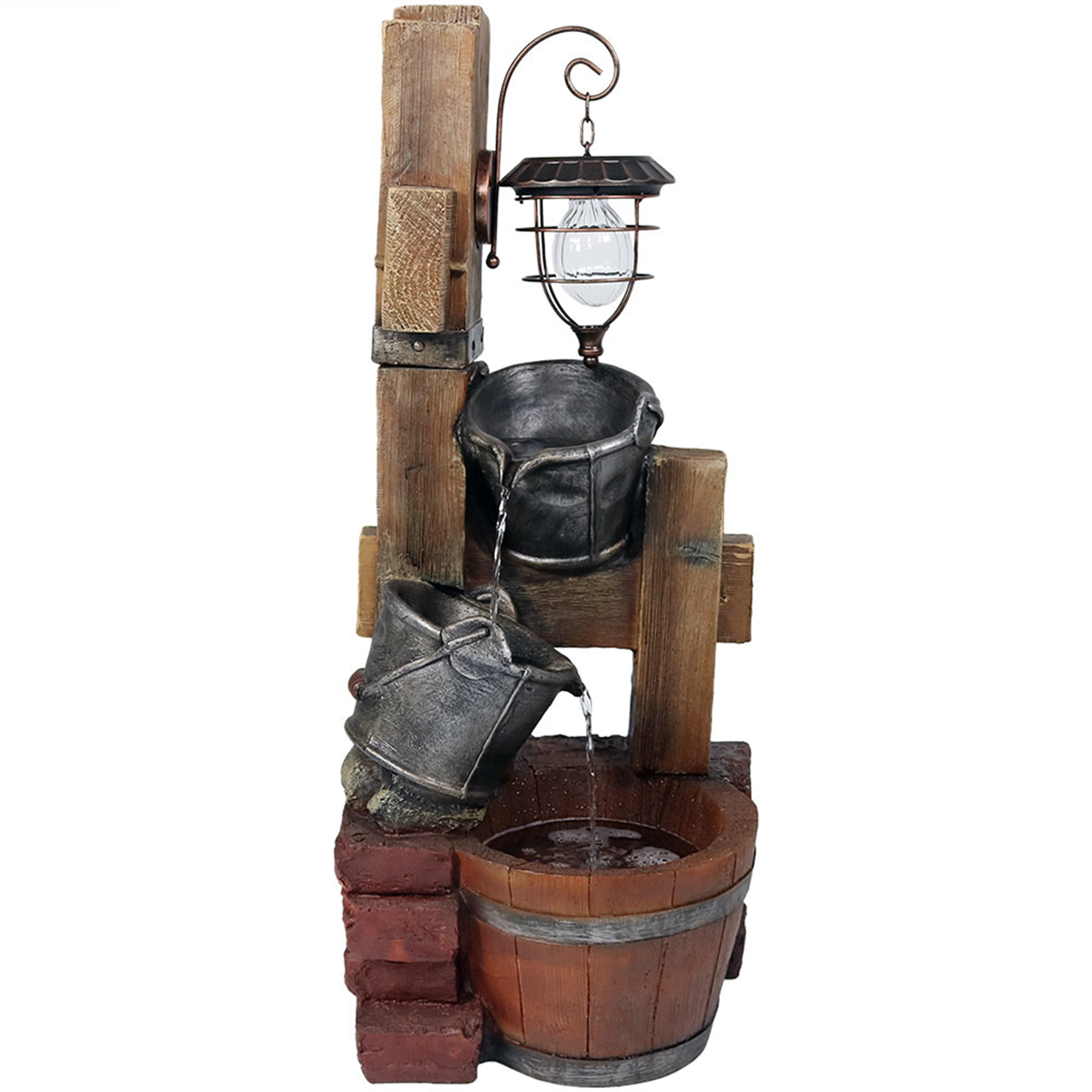 Sunnydaze Decor, Rustic Pouring Buckets Water Fountain - 34in., Model# WNC-382
